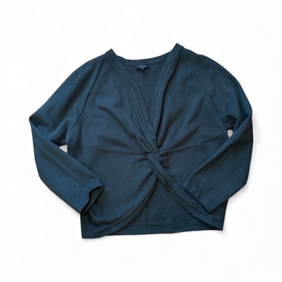 Massimo Dutti Green Twist Front Top, Size Small, Relaxed Fit - Picture 1 of 12